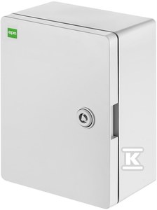 Obudowa natynkowa N/T (szafka rozdzielcza) SR4 210x280x130 z płytą metalową, IP65 INDUSTRIAL