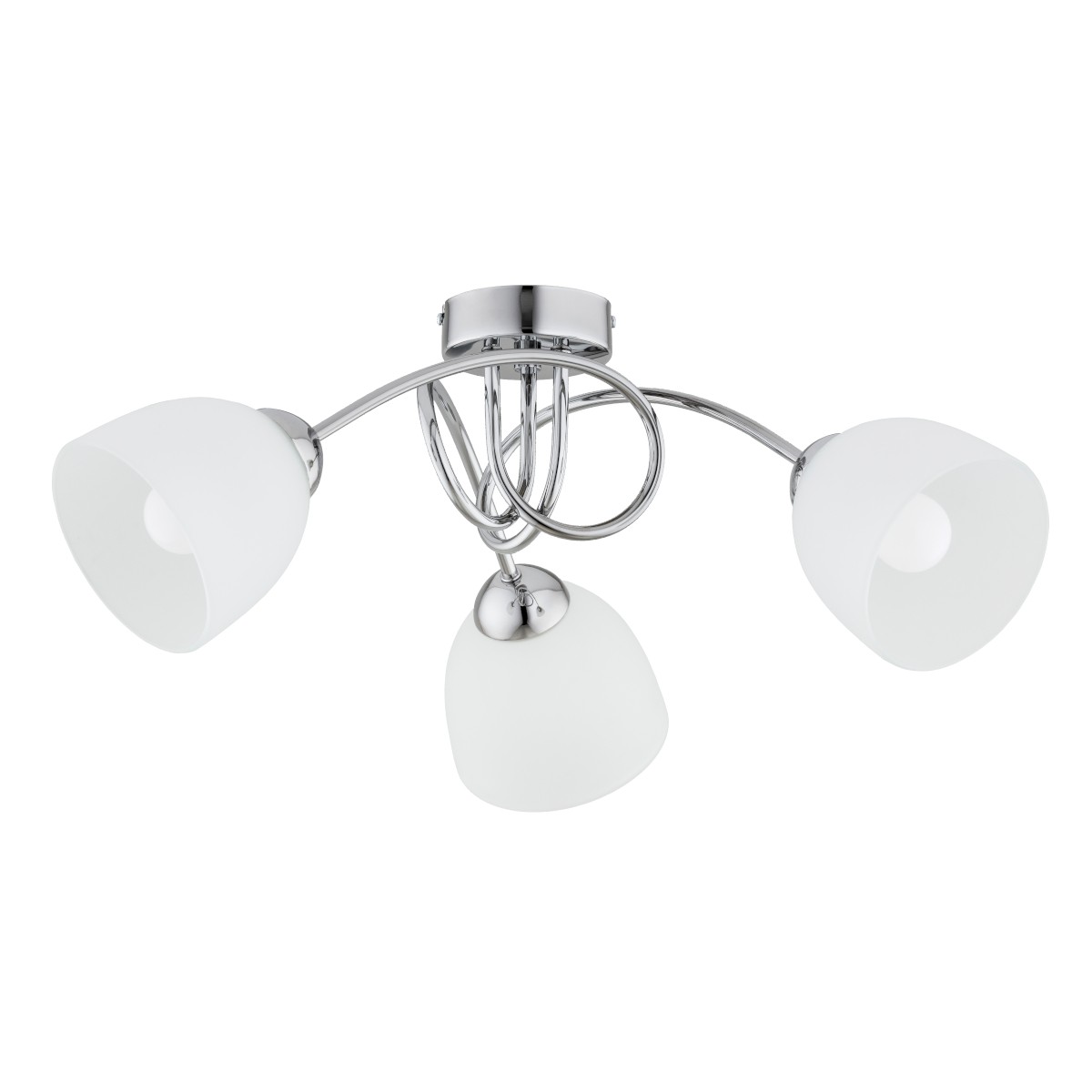 Chromowana lampa sufitowa, trzy punkty świetlne AL 62411 z serii SEYLA