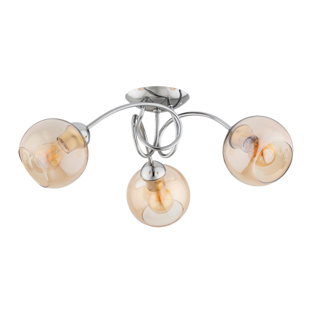 Srebrna lampa sufitowa z ozdobnymi kloszami AL 62413 z serii TEVI