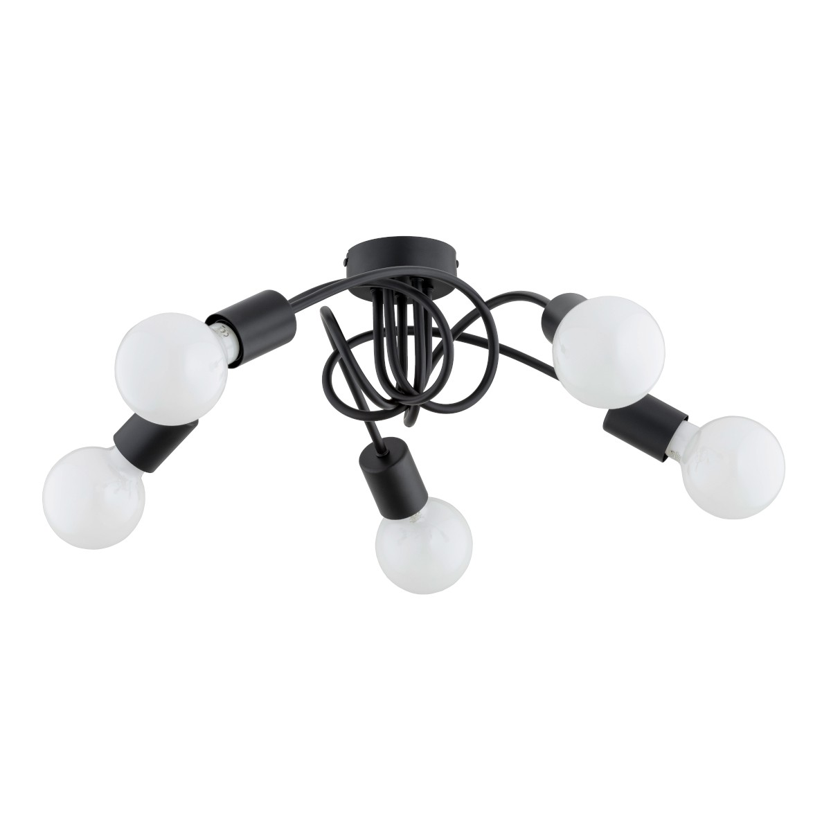 Czarna, minimalistyczna lampa sufitowa AL 63237 z serii FARTA