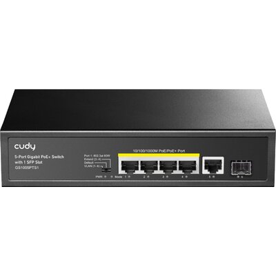 Switch CUDY GS1005PTS1 Gigabit Ethernet, 6 portów, Funkcja PoE GS1005PTS1