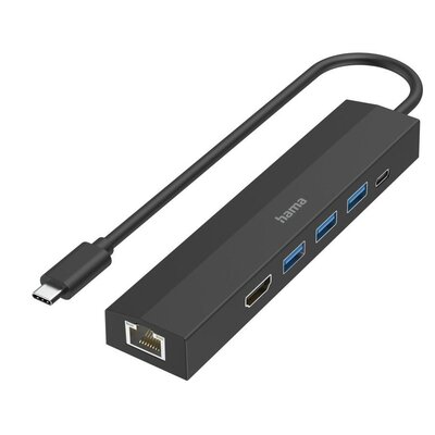 HUB MULTIPORT 6W1 3xUSB-A, USB-C, HDMI, LAN