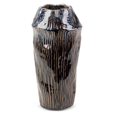 Wazon Dekoracyjny Ceramiczny Alda 16X16X32 Granatowy + Beżowy