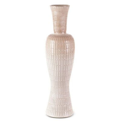 Wazon Ceramiczny Wysoki Edna 19X19X71 Kremowy