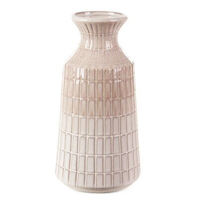 Wazon EUROFIRANY Edna 05 16 x 31 cm Kremowy