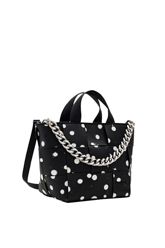 Desigual Women's New Splatter Valdivia Accessories PU torba na zakupy, czarna, czarny