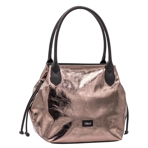 Gabor bags Granada Metallic damska torba na ramię torba na ramię zamek błyskawiczny średnia duża szara, szary, m, Nowoczesny
