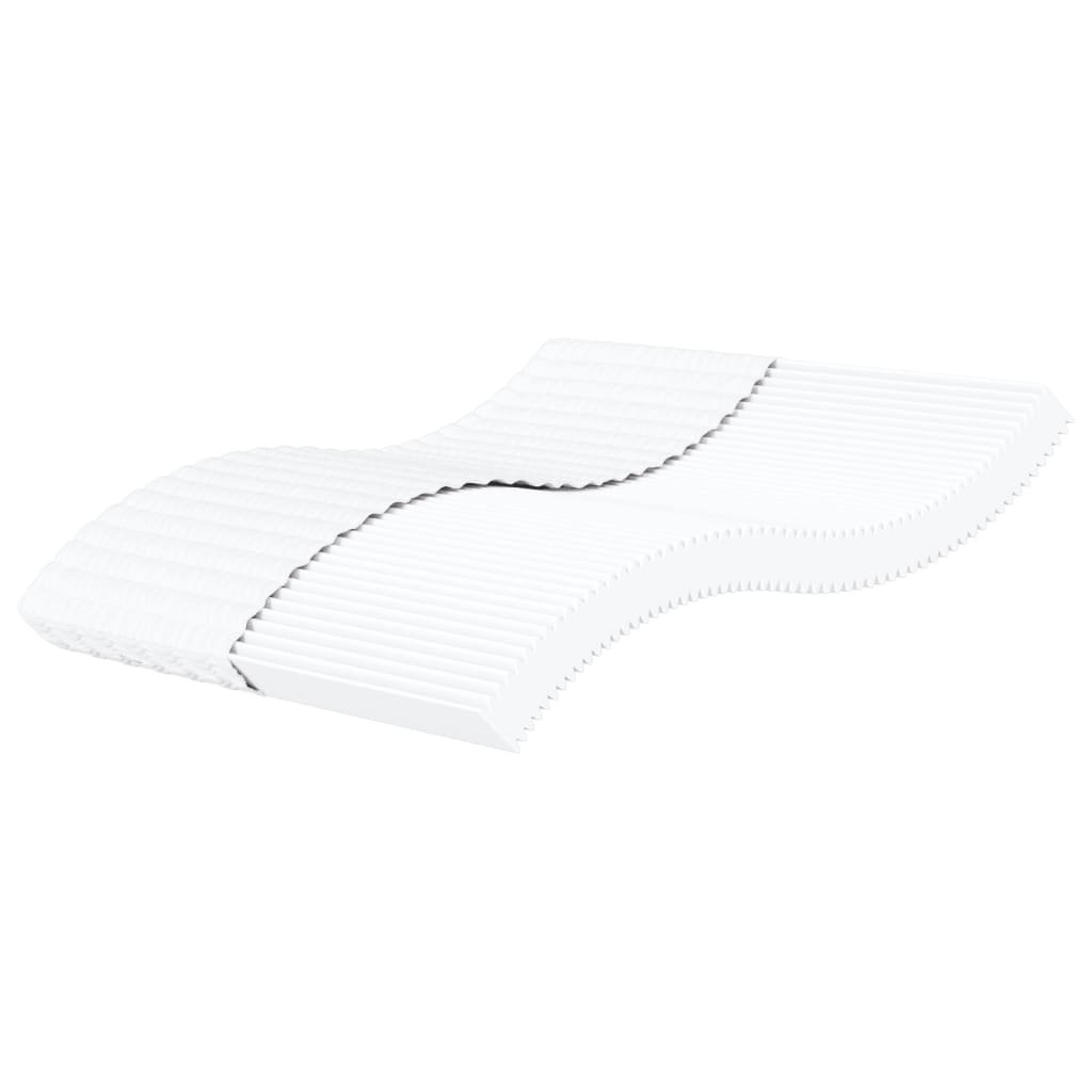 vidaXL Materac piankowy, biały, 200x200 cm, twardość H2/H3