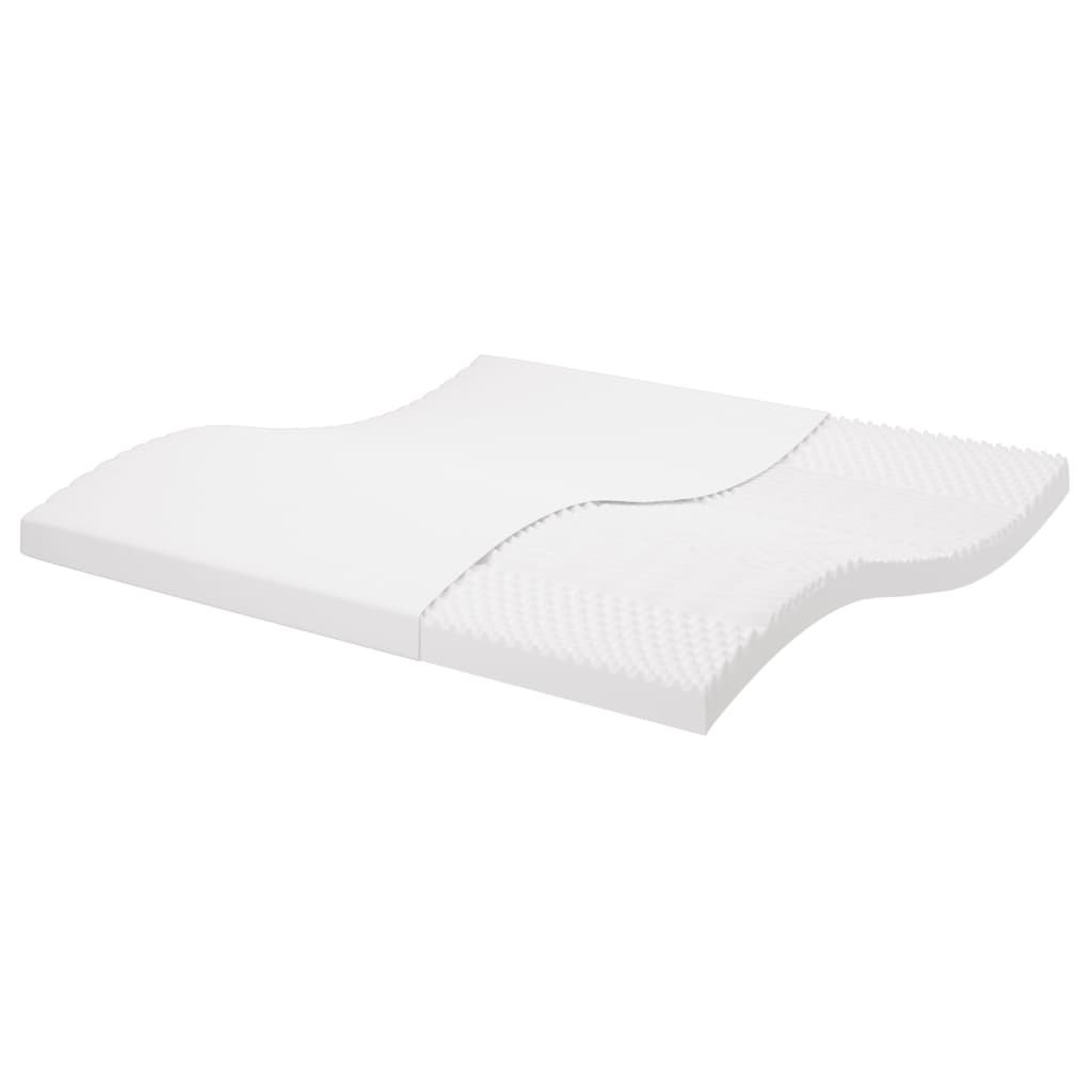 vidaXL Materac piankowy, biały 200x200 cm, 7-strefowy, twardość 20 ILD