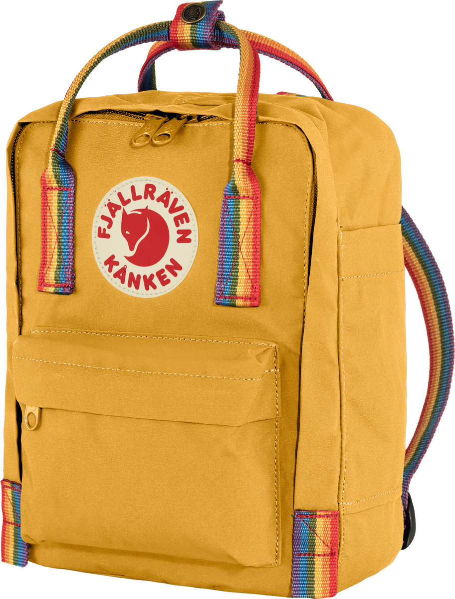 Plecak miejski Fjallraven Kanken Rainbow Mini - Ochre / Rainbow Pattern