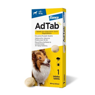 Elanco AdTab Dog 900mg (22-45kg) 1 tabletka