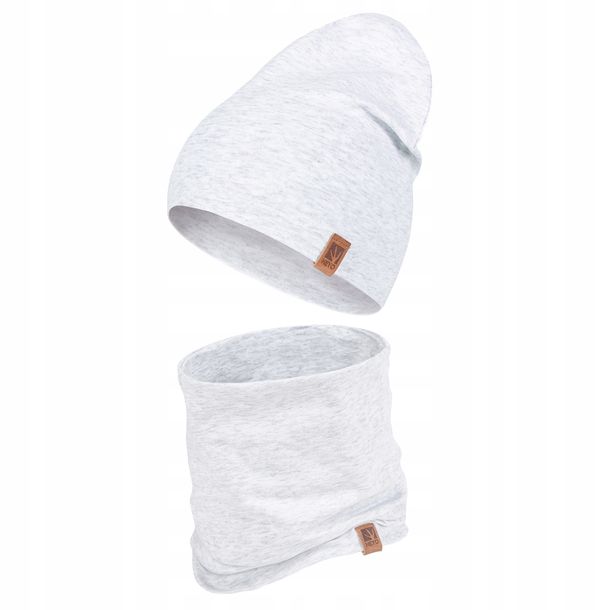 Czapka Dziecięca Wiosenna Jesienna Komin Komplet Bawełna Dla Dzieci 48-56