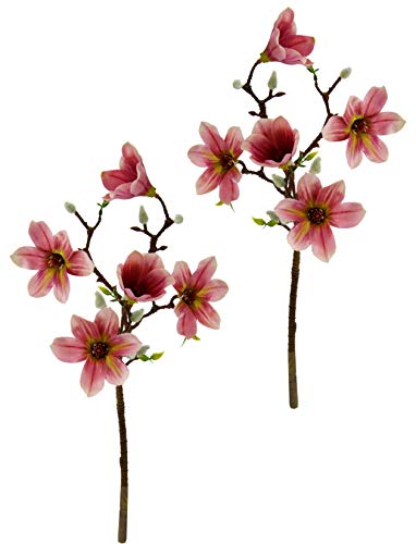 Sztuczna gałąź magnolii sztuczny kwiat magnolia wiązka sztuczna roślina gałąź dekoracja pokoju, delikatna wiosenna dekoracja, gałąź, pojedyncze kwiaty, pąki, kwiaty, bukiet ślubny, jedwabne kwiaty,