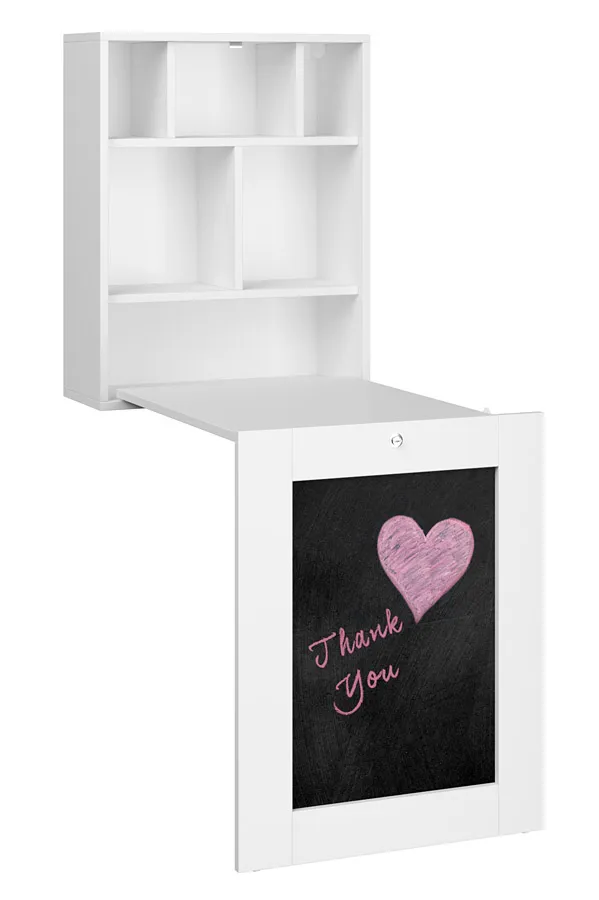 EDINOS Białe małe biurko komputerowe składane T6-B39