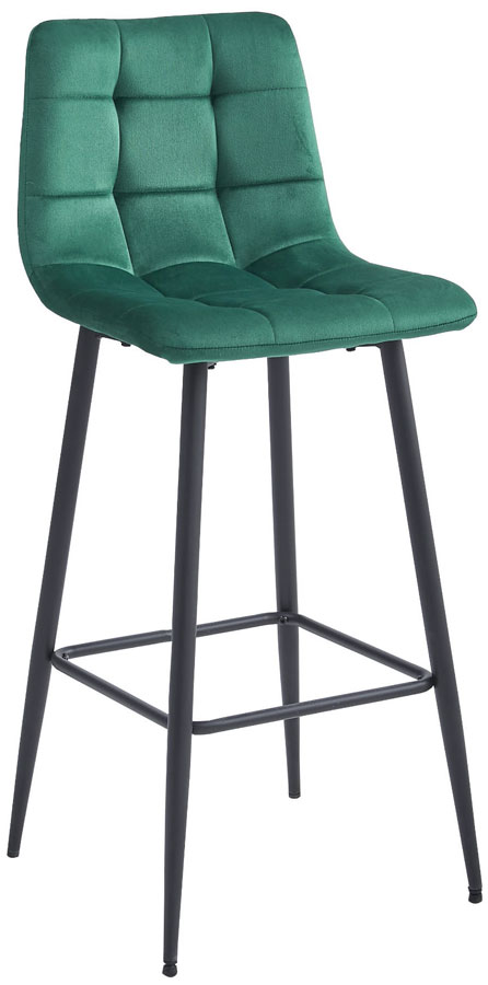 Ciemnozielony hoker tapicerowany pikowany L3-E15