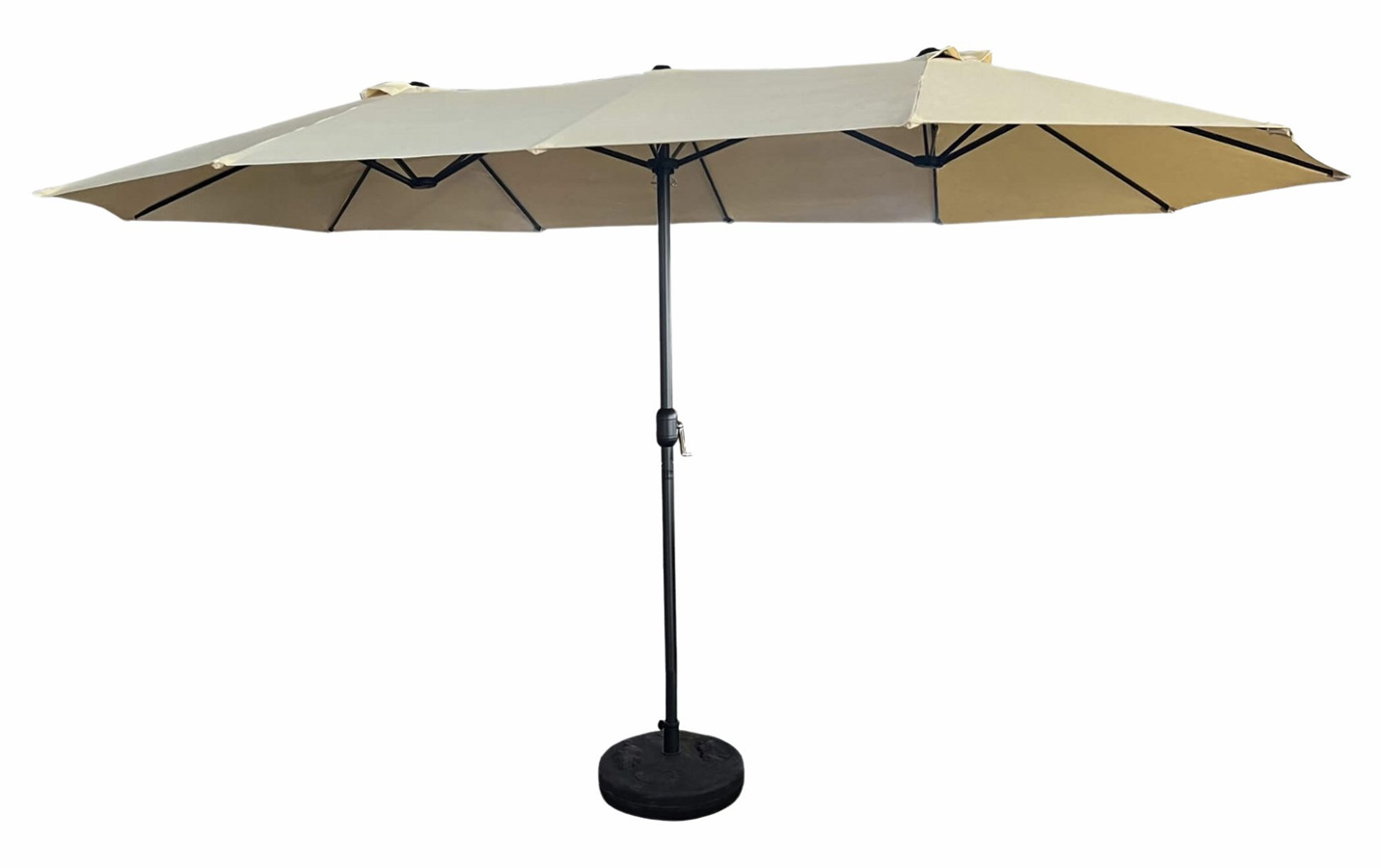 Potrójny beżowy parasol do ogrodu R5-D61