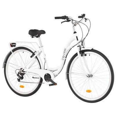 Rower miejski DAWSTAR Citybike S7B 28 cali damski Biały