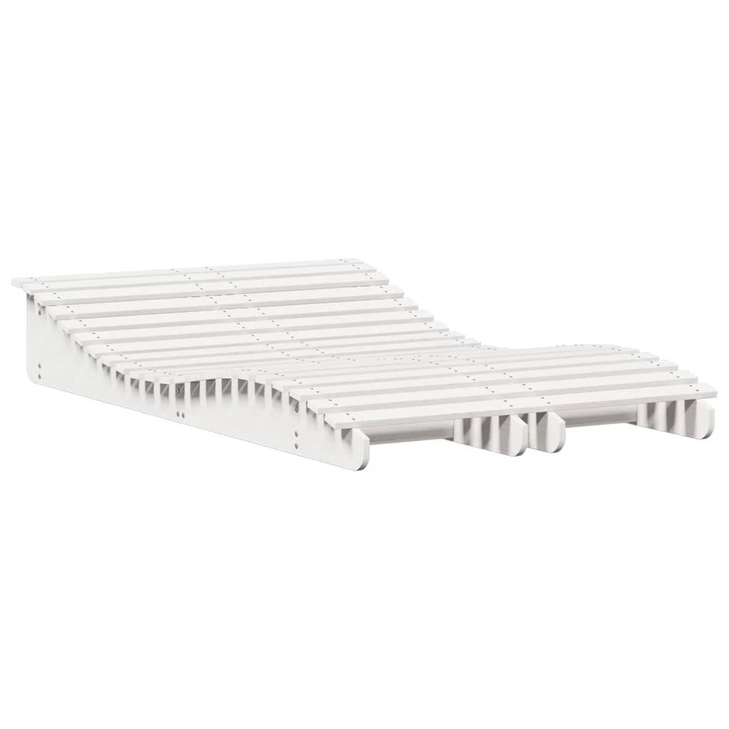Leżaki, 2 szt., białe, 205x60x31,5 cm, lite drewno sosnowe Lumarko!