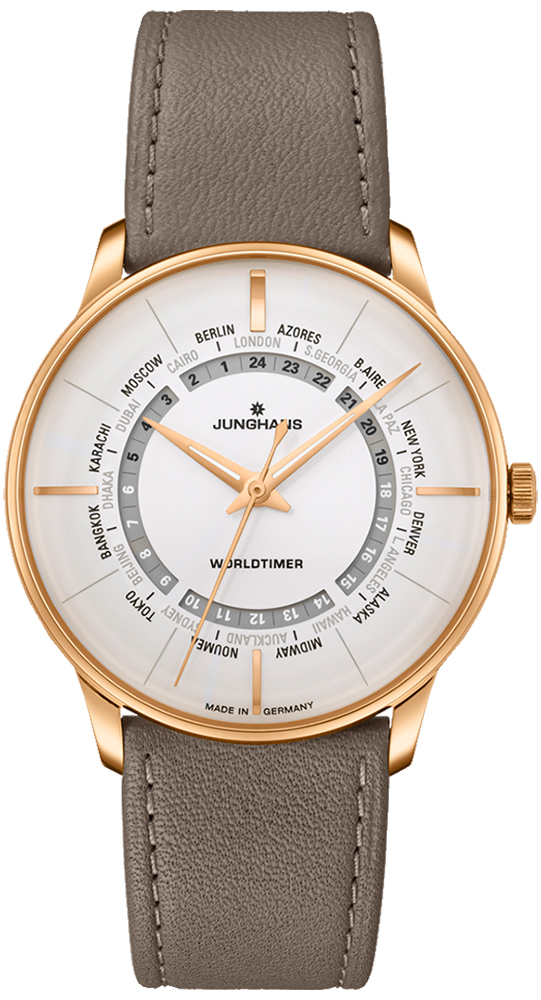 Zegarek Junghans 27/5012.01 Meister Worldtimer 40mm