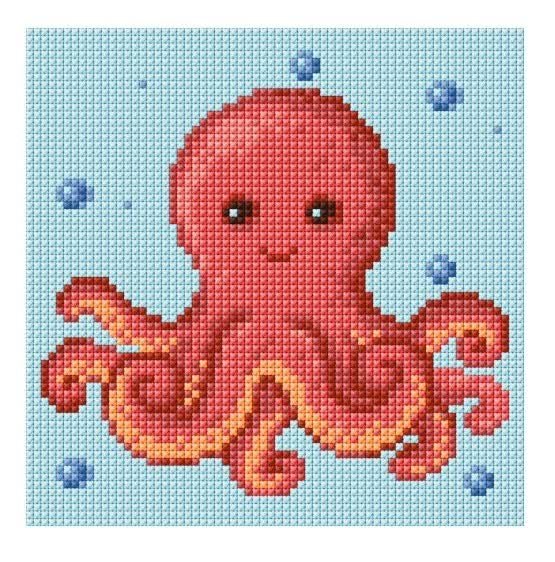 Kanwa z nadrukiem ośmiorniczka (1059)