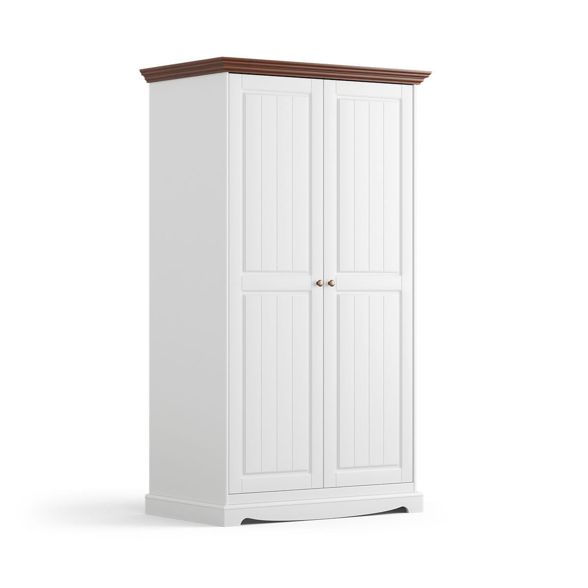 Szafa Biała 2D Belluno Elegante Z Blatem W Kolorze Orzecha
