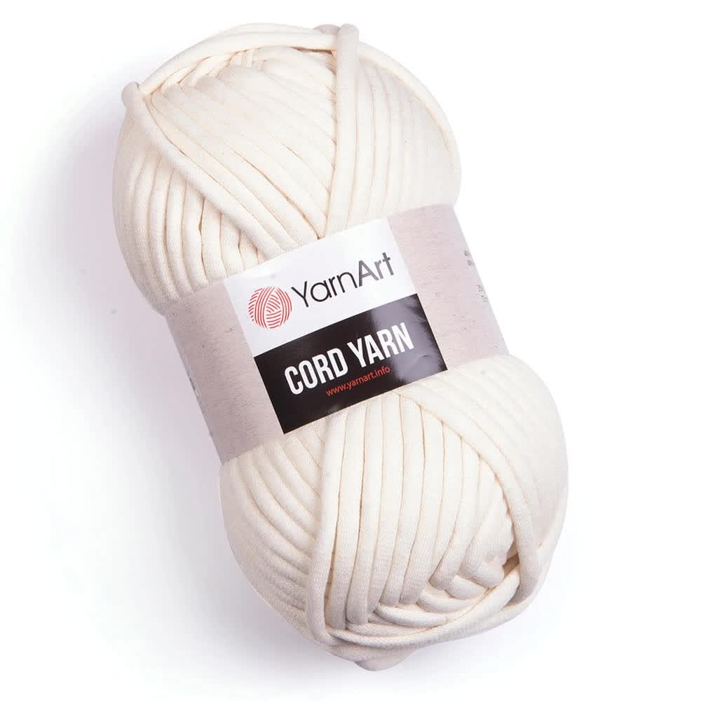 Włóczka Tunelowa Mini Marshmallow Yarnart Cord Yarn Nr 752 Kremowy, 250G