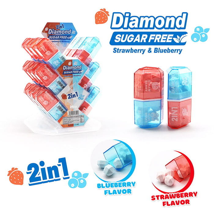 CUKIERKI PUDROWE DIAMOND SUGAR FREE 2W1 24SZT
