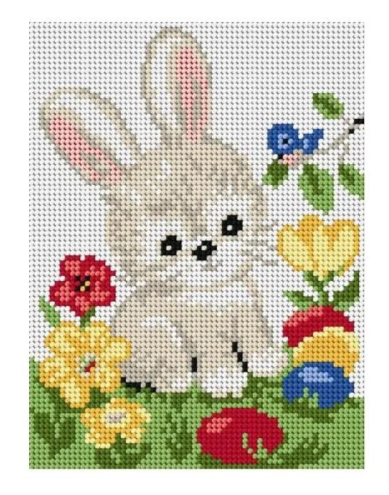 Kanwa z nadrukiem króliczek (2017)