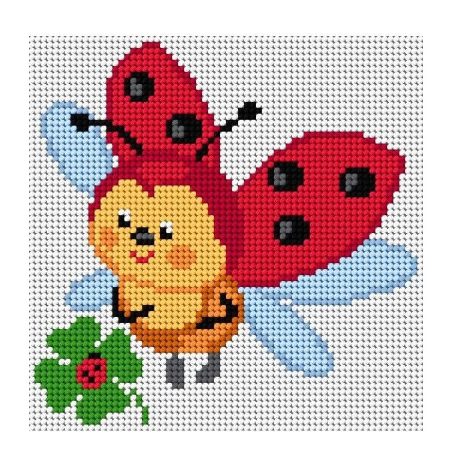 Kanwa z nadrukiem biedroneczka (1024)