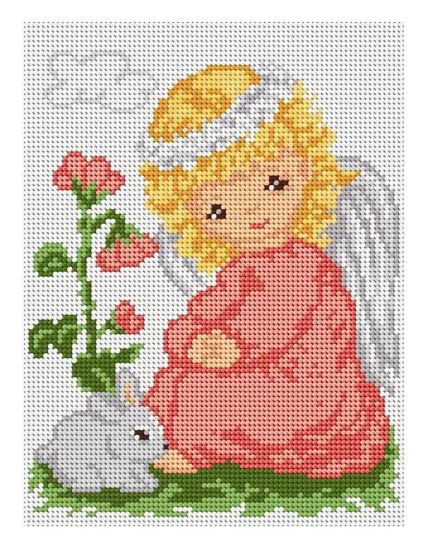 Kanwa z nadrukiem aniołek (5018)