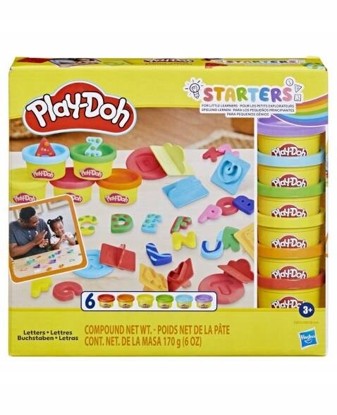 Zestaw kreatywny Play Doh Ciastolina Literki Litery 6 tub masa plastyczna