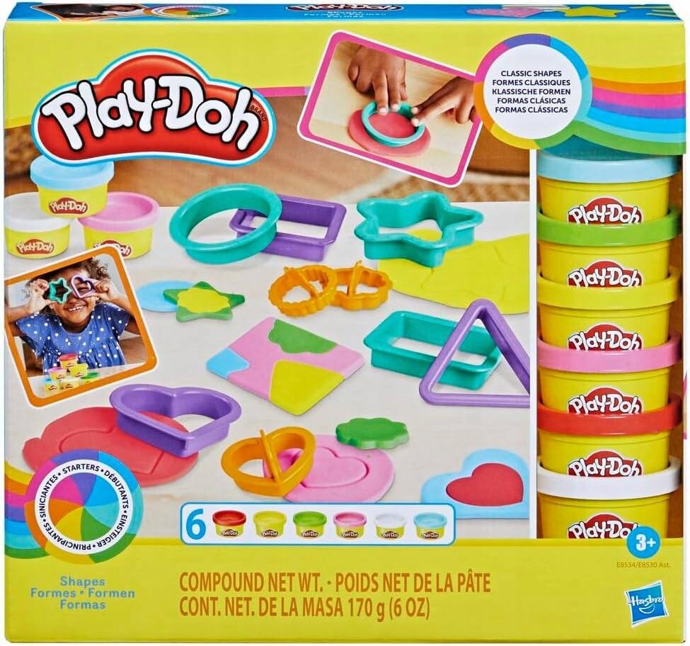 Zestaw kreatywny Play Doh Ciastolina foremki kształty 6 tub masa plastyczna