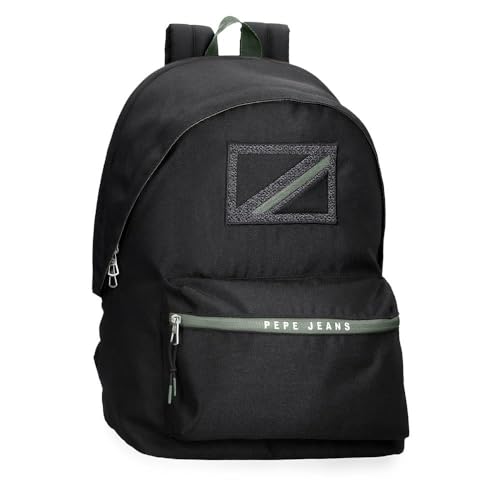 Pepe Jeans Alton Plecak szkolny Adaptacyjny na wózek Czarny 31x44x17,5 cms Poliester 23,87L by Joumma Bags, czarny, Plecak szkolny adaptacyjny do wózka