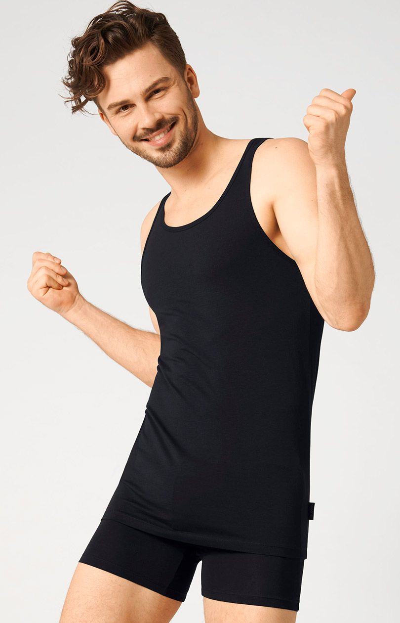 Sloggi 2-pack podkoszulek męski czarny tank top men 24/7 SH 02 Vest 2P10163154, Kolor czarny, Rozmiar M, Sloggi - Primodo.com
