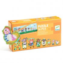 Puzzle małe i duże 16 el. Na farmie Djeco