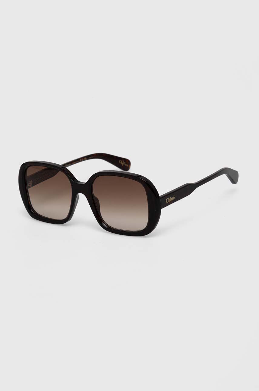 Chloé okulary przeciwsłoneczne damskie kolor brązowy CH0222S - Chloe