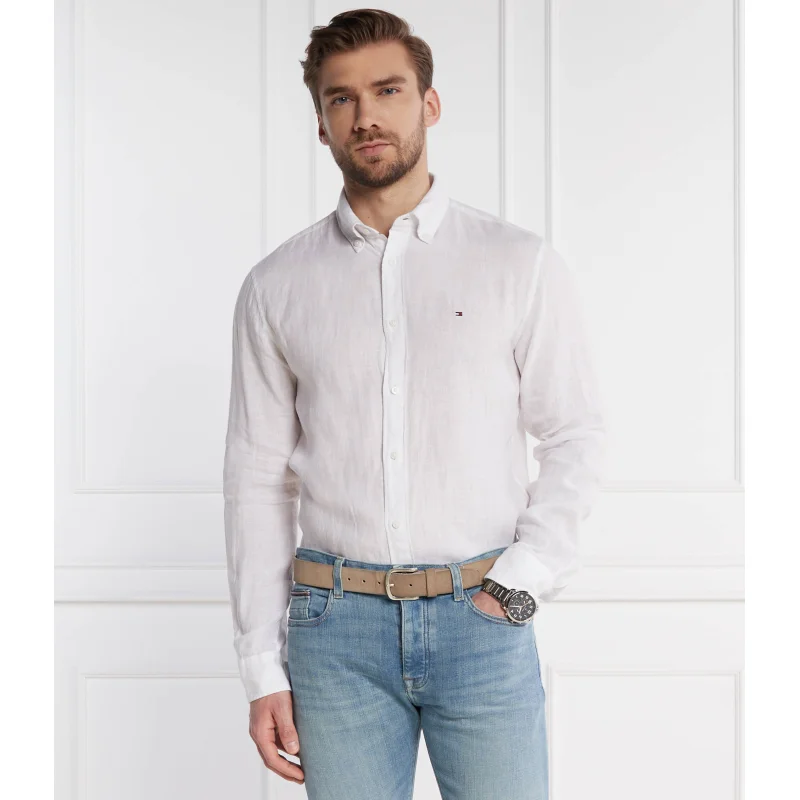 Tommy Hilfiger Lniana koszula PIGMENT DYED | Regular Fit