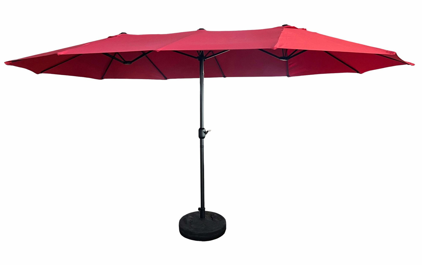 Czerwony potrójny parasol ogrodowy K7-Z73