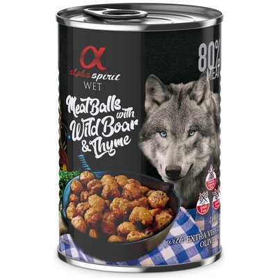 Alpha Spirit Mięsne klopsiki z dzikiem i tymiankiem 400g 23251-uniw