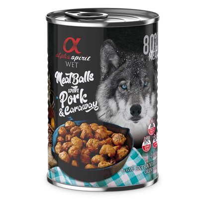 Alpha Spirit Mięsne klopsiki z wieprzowiną i kminkiem 400g 23266-uniw
