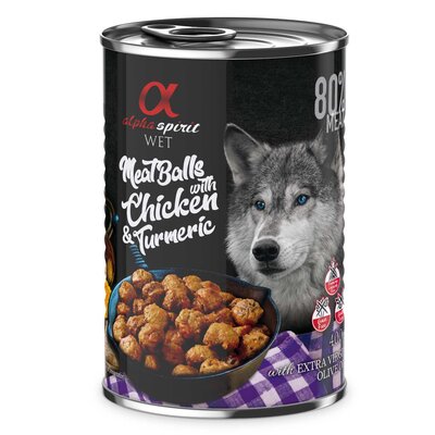 Alpha Spirit Mięsne klopsiki z kurczakiem i kurkumą 400 g