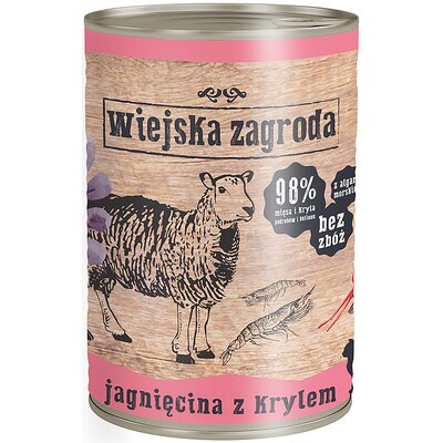 ALPHA SPIRIT I WIEJSKA ZAGRODA Wiejska Zagroda Jagnięcina z Krylem 400 g