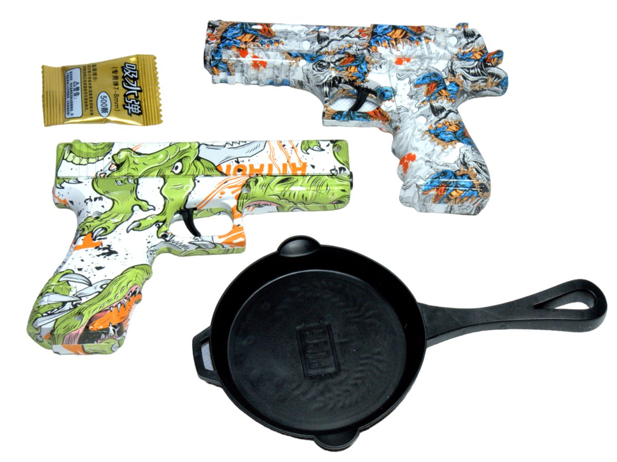 Pistolet na Kulki ŻELOWE Pistolety Dinozaury GLOCK Karabiny Gun Karabin Broń Dinozaur