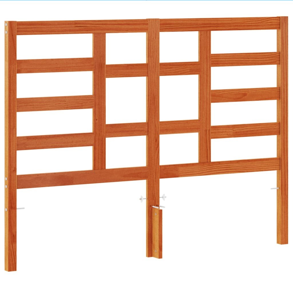 vidaXL Wezgłowie do łóżka, woskowy brąz, 135 cm, lite drewno sosnowe