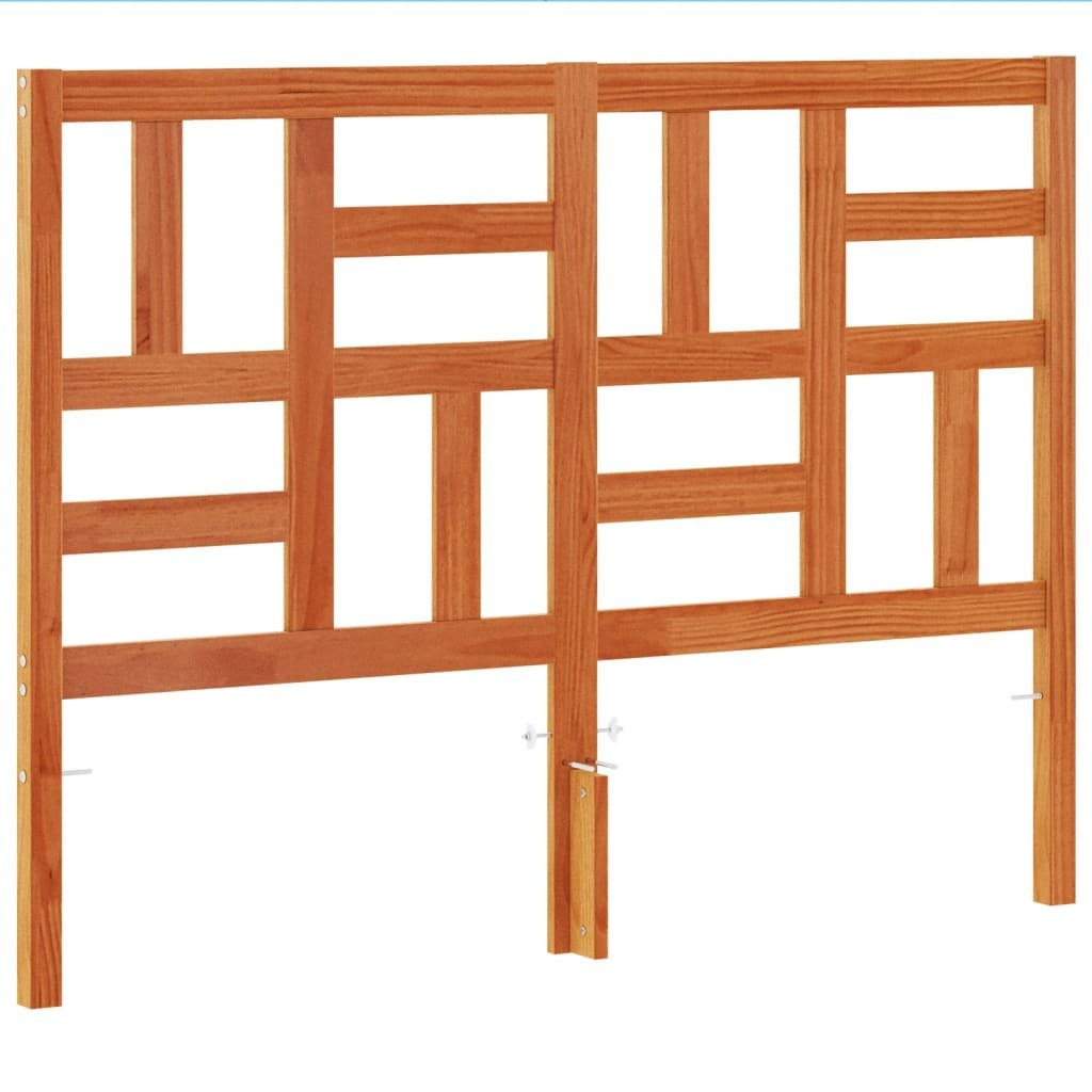 vidaXL Wezgłowie do łóżka, woskowy brąz, 150 cm, lite drewno sosnowe