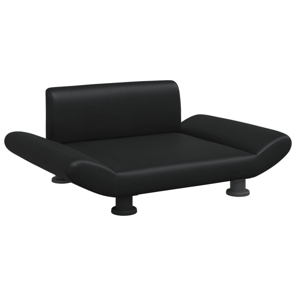 vidaXL Legowisko dla psa, czarne, 70x45x28 cm, sztuczna skóra