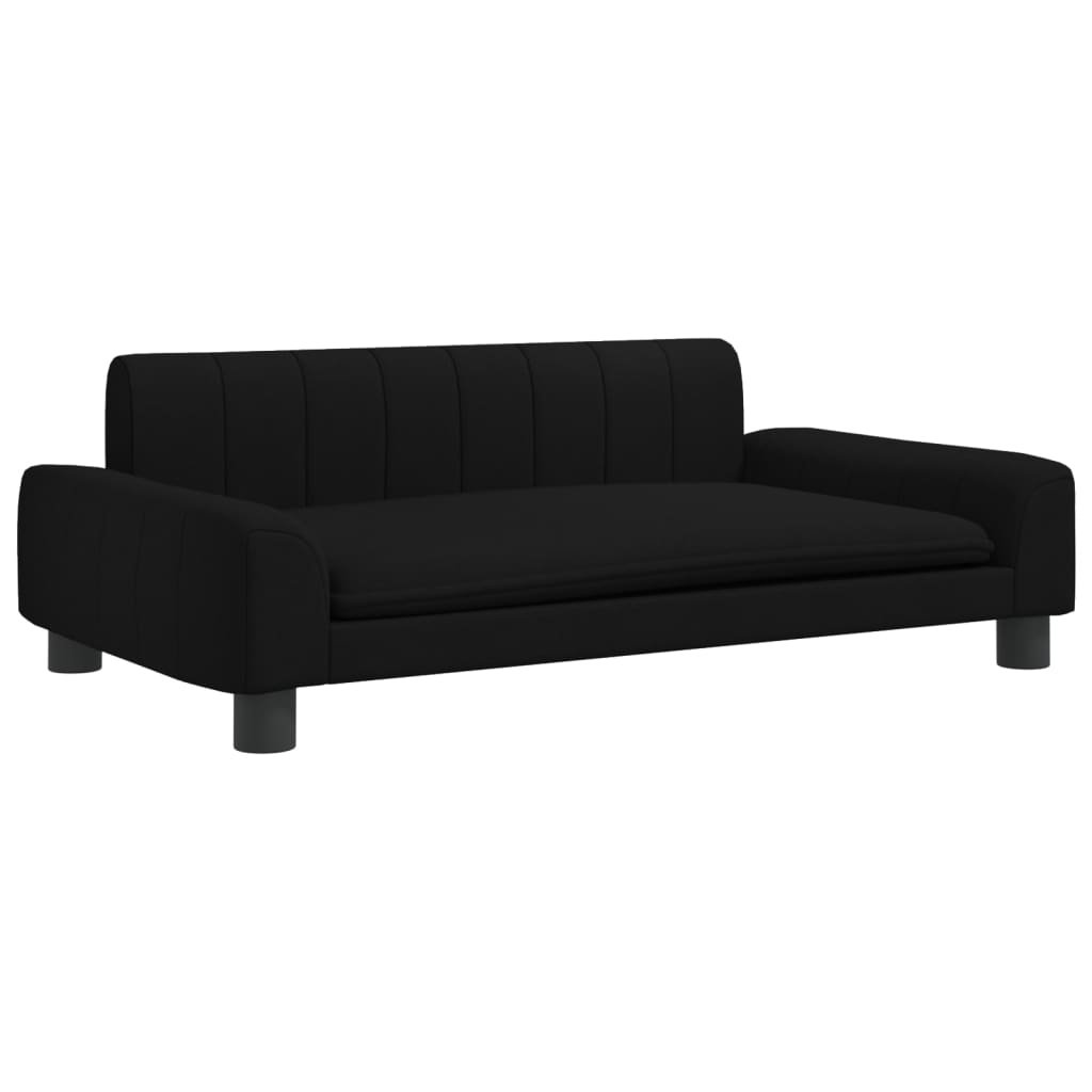 vidaXL Legowisko dla psa, czarne, 90x53x30 cm, obite tkaniną