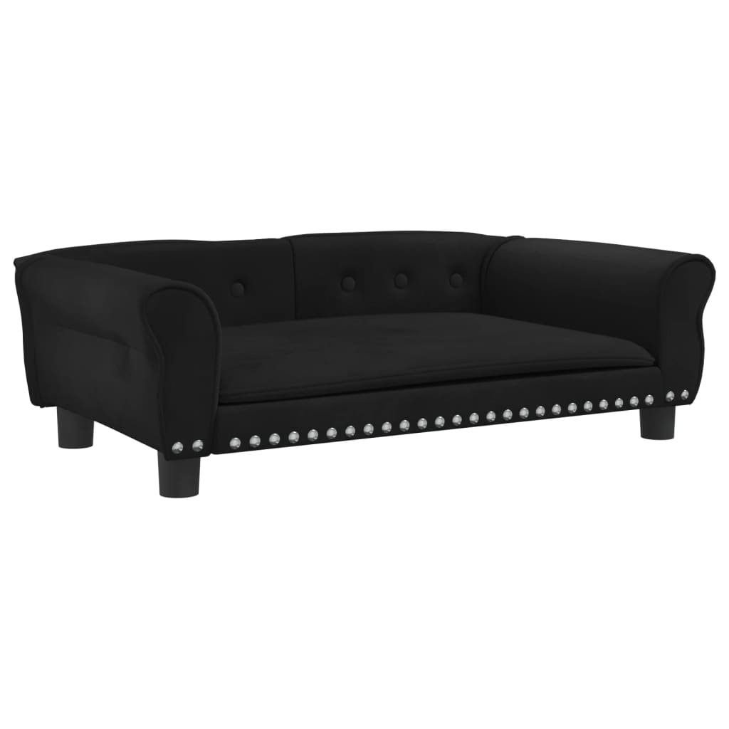 vidaXL Legowisko dla psa, czarne, 95x55x30 cm, aksamitne
