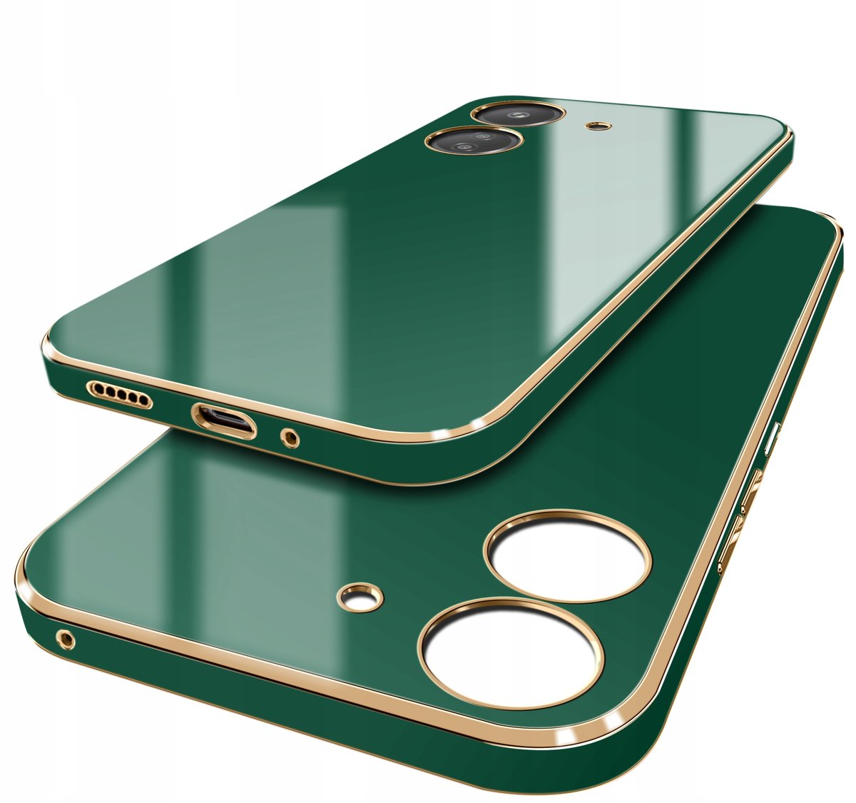 Etui do Xiaomi Redmi 13C | Poco C65 GOLDEDGE CASE + Szkło 9H