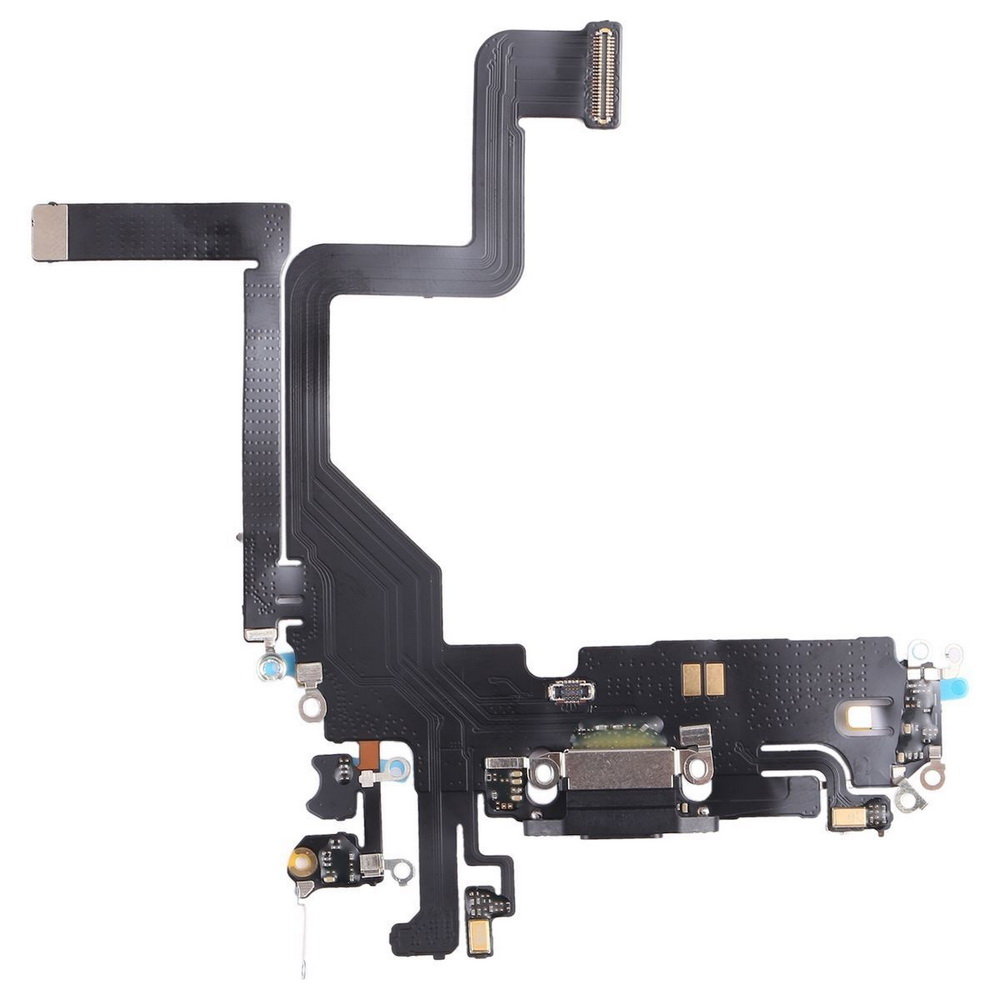 Gniazdo złącze port ładowania mikrofon dolny taśma flex do Apple iPhone 14 Pro (HQ A+) (Czarny)